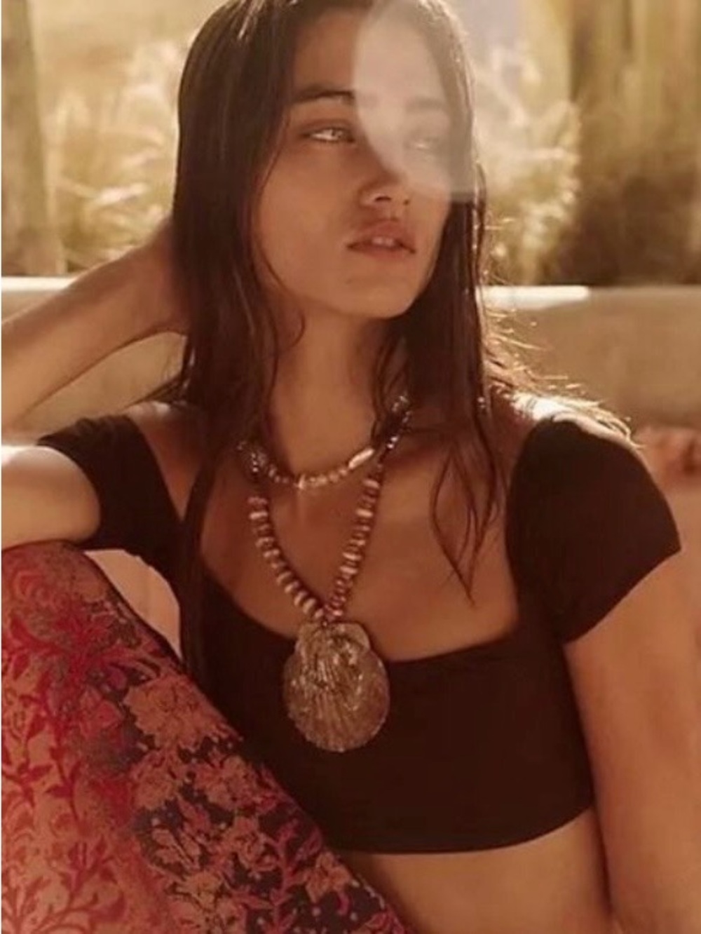 Free People Love Letter To The Sea Necklace NWT Bohemian Beach Adjustable Shell